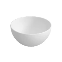 Procasa Obi lavabo à poser rond 240 x 240 x 120 mm - blanc mat - céramique - sans trou de robinet - sans trop-plein