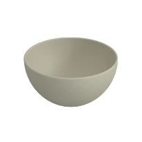 Procasa Obi lavabo à poser rond 240 x 240 x 120 mm - sable - céramique - sans trou de robinet - sans trop-plein