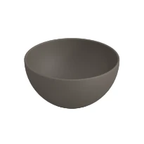 Procasa Obi lavabo à poser rond 240 x 240 x 120 mm - cendré - céramique - sans trou de robinet - sans trop-plein