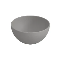Procasa Obi lavabo à poser rond 240 x 240 x 120 mm - noir mat - céramique - sans trou de robinet - sans trop-plein