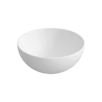 Procasa Obi lavabo à poser rond 400 x 400 x 165 mm - blanc mat - céramique - sans trou de robinet - sans trop-plein
