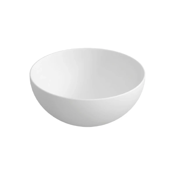Procasa Obi lavabo à poser rond 400 x 400 x 165 mm - blanc mat - céramique - sans trou de robinet - sans trop-plein