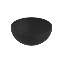 Procasa Obi lavabo à poser rond 400 x 400 x 165 mm - noir mat - céramique - sans trou de robinet - sans trop-plein