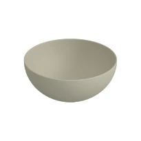 Procasa Obi lavabo à poser rond 400 x 400 x 165 mm - sable - céramique - sans trou de robinet - sans trop-plein