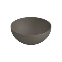 Procasa Obi lavabo à poser rond 400 x 400 x 165 mm - cendré - céramique - sans trou de robinet - sans trop-plein