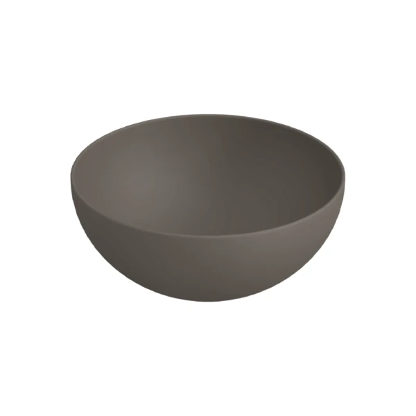 Procasa Obi lavabo à poser rond 400 x 400 x 165 mm - cendré - céramique - sans trou de robinet - sans trop-plein