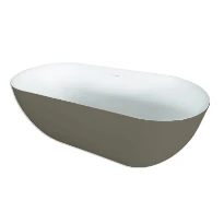 Procasa Obi baignoire autoportante 1700 x 780 mm - blanc mat / as - vidage inclus