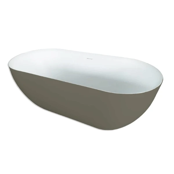 Procasa Obi baignoire autoportante 1700 x 780 mm - blanc mat / as - vidage inclus