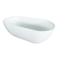 Procasa Obi baignoire autoportante 1700 x 780 mm - blanc mat / blanc mat - vidage inclus