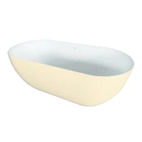 Procasa Obi baignoire autoportante 1700 x 780 mm  - blanc mat / ivoire - vidange inclus