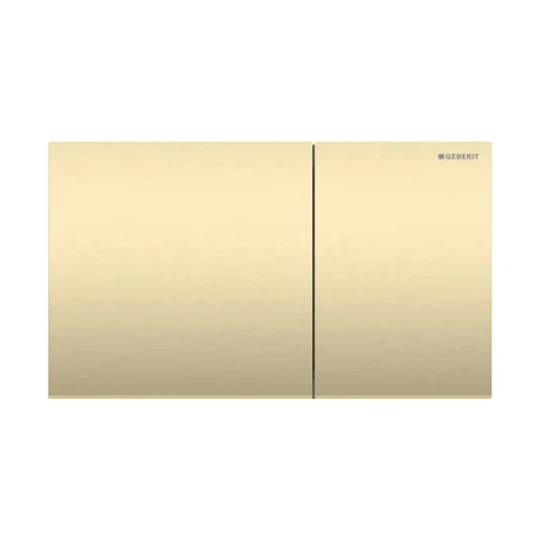 Geberit Sigma70 plaque de commande, brossé, revêtement facile à nettoyer, laiton