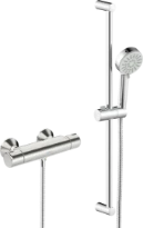 Hansa HansaBasic thermostat de douche avec set de douche 3-jets avec barre 700 mm et flexible 1500 mm - chromé