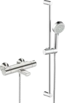 Hansa HansaBasic thermostat de bain/douche avec set de douche 3-jets avec barre 700 mm et flexible 1500 mm - mousseur CASCADE® - chromé