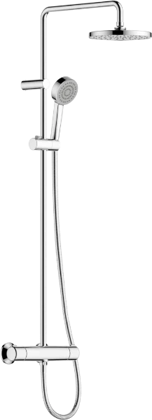 Hansa HansaBasic douchethermostaat met doucheset 1-jet met regendouche met glijstang en flexibel 1500 mm - chroom