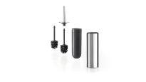 Inda My Love porte-brosse avec brosse de rechange grise - nickel brossé