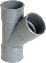 Nicoll PVC à coller té 45° FFF 75 x 75 x 75 mm - gris