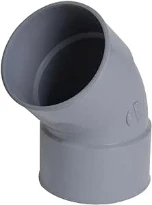 Nicoll PVC à coller coude 45° FF 125 x 125 mm - gris