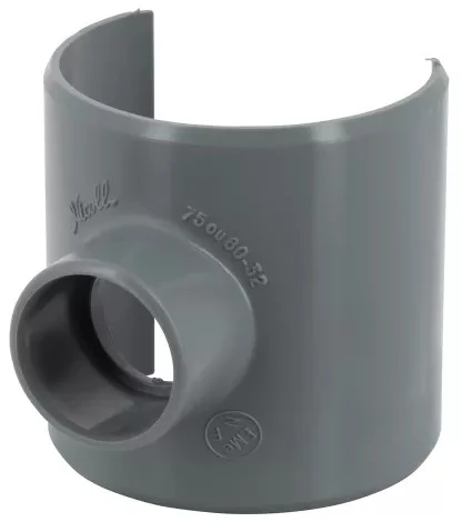 Nicoll PVC à coller selle 80/75 x 32 mm - gris