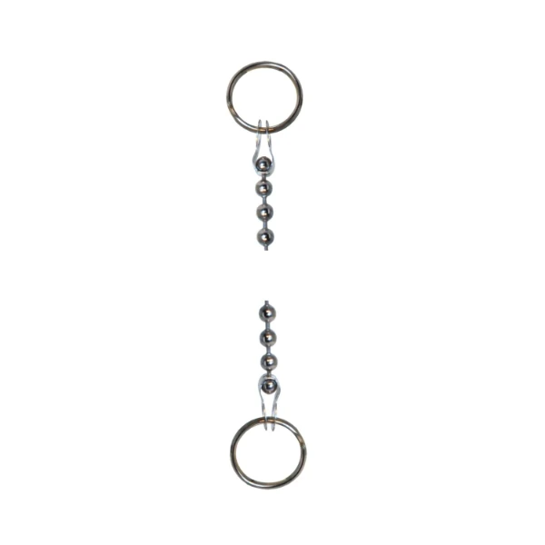 DBJ Perla kogelketting 3,6 mm x 750 mm - met 2 sleutelringen