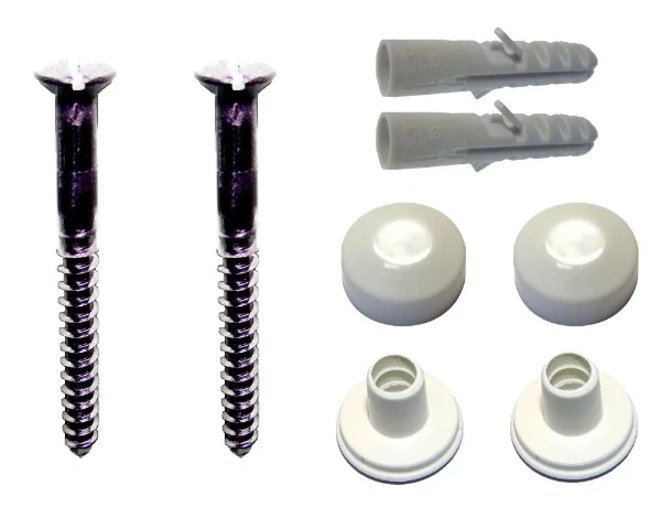 DBJ bevestigingsset voor toilet M6 x 70 mm - wit - prijs per set