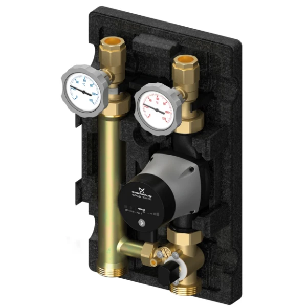 Meibes Meiflow S groupe de pompes 4/4 - mélangé - Grundfos Alpha 2 25-60 - avec moteur
