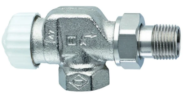 Heimeier V-Exact robinet radiateur thermostatisable équerre inversé 3/8 x 3/8