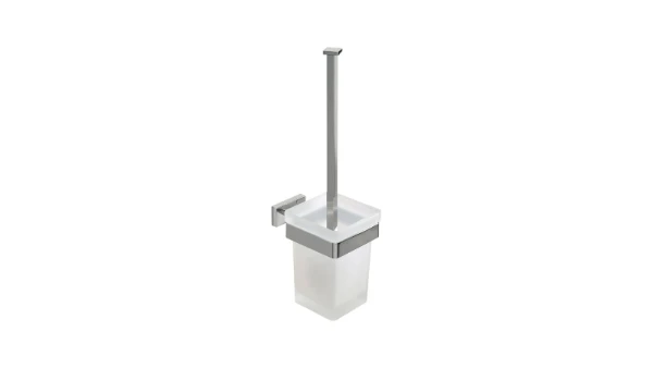 Inda Lea 1800 porte balai verre satiné carré - chromé