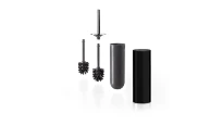 Inda My Love porte-brosse avec brosse de rechange grise - noir mat