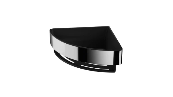 Inda Accessoires panier angulaire avec coupelle amovible - noir mat