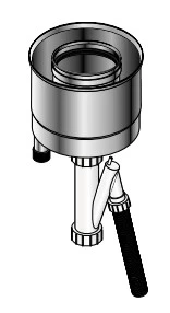 Roccheggiani CLV aftap 130/200 mm - inox