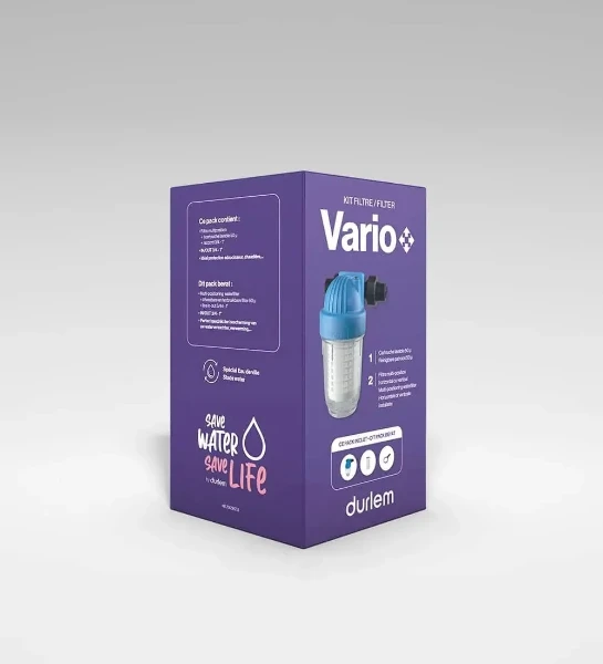 Durlem Vario waterfilter 4/4 x 3/4 - met reinigbaar patroon 50 micron