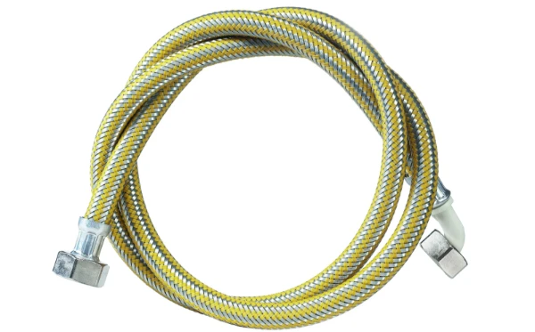 Fixaflex Washflex PVC wasmachineflexibel met bocht FF 3/4 x 3/4 - 4000 mm - grijs