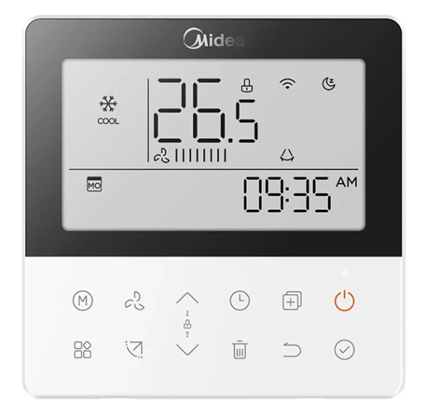 Midea multifunctionele bedrade groepscontrole met weektimer - 12V