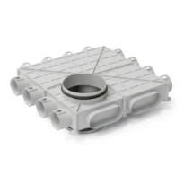 Begetube Profi-air boite de distribution modèle bas 2 x DN 180 - 12 x 63 mm