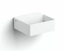 Clou New Flush 1 lavabo à poser/mural 280 x 270 x 100 mm - blanc mat - aluite - sans trou de robinet - sans trop-plein - avec tablette couvre-bonde