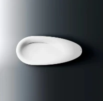 Clou First lavabo à poser 840 x 380 x 90 mm - blanc mat - aluite - sans trou de robinet - sans trop-plein