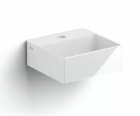 Clou New Flush 1 lavabo à poser/mural 280 x 270 x 100 mm - blanc - céramique - avec trou de robinet - sans trop-plein - avec garniture de vidange