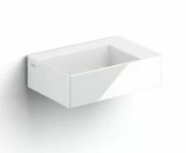Clou New Flush 2 lavabo à poser/mural 355 x 245 x 100 mm - blanc - céramique - sans trou de robinet - sans trop-plein - avec garniture de vidange