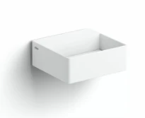 Clou New Flush 1 lavabo à poser/mural 280 x 270 x 100 mm - blanc mat - aluite - sans trou de robinet - sans trop-plein - avec garniture de vidange