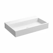 Clou Mini Wash Me lavabo à poser/mural 380 x 240 x 60 mm - blanc mat - aluite - sans trou de robinet - sans trop-plein