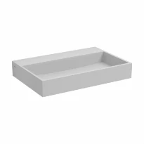 Clou Mini Wash Me Plus lavabo à poser/mural 480 x 320 x 75 mm - blanc mat - aluite - sans trou de robinet - sans trop-plein
