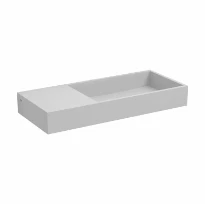 Clou Mini Wash Me Plus lavabo à poser/mural 560 x 240 x 75 mm - cuvette droite - blanc mat - aluite - sans trou de robinet - sans trop-plein