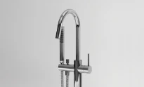 Clou Xo mitigeur bain pose libre avec douchette, type 1, chromé. Incl. partie encastrée