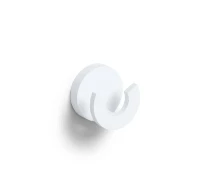 Clou Flat Patère double, blanc mat powdercoating