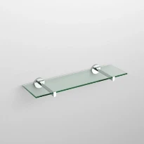 CLOU Flat tablette, chromé et verre transparent