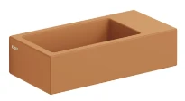 Clou Flush 3 lave-mains 360 x 180 x 90 mm - cuvette gauche - sable Italien mat - céramique - sans trou de robinet - sans trop-plein - avec bouchon