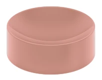 Clou Vale lavabo à poser rond 220 x 220 x 70 mm - rose mat - sans trou de robinet - sans trop-plein - avec bouchon encastrée - non fermable