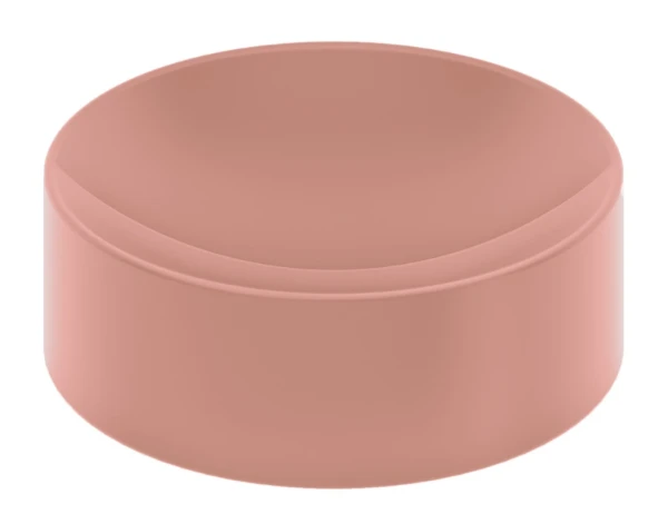 CL/03.40164 Clou Vale opbouwwastafel rond 220 x 220 x 70 mm - roze mat - zonder kraangat - zonder overloop - met geïntegreerde afvoer - niet afsluitbaar