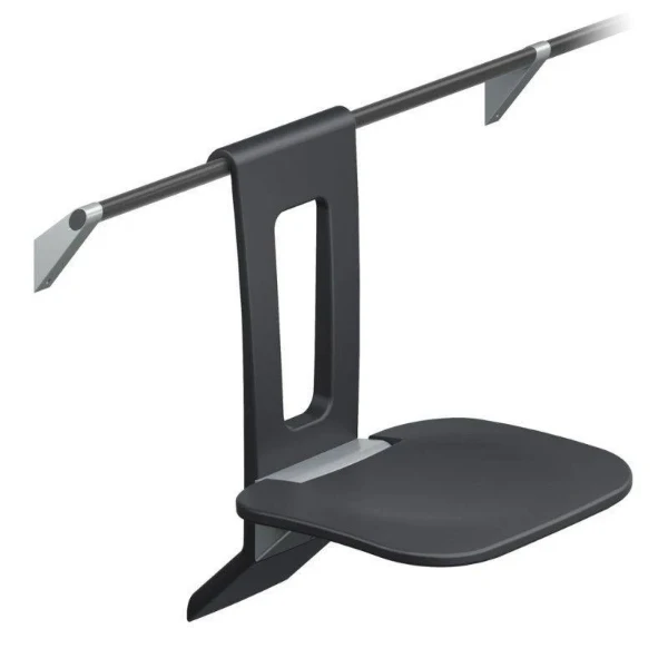 KWS A100 siège de douche à suspendre 381 x 368 mm - gris graphite/gris aluminium