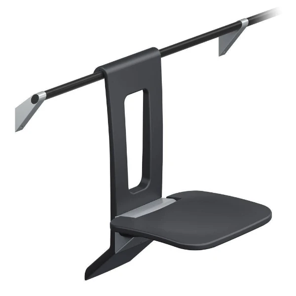 KWS A100 siège de douche à suspendre 447 x 408 mm - gris graphite/gris aluminium